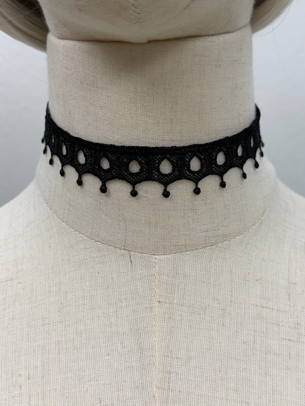 Black Lace Gothic Choker Necklace Victorian Gothic Lace Collar Y2K